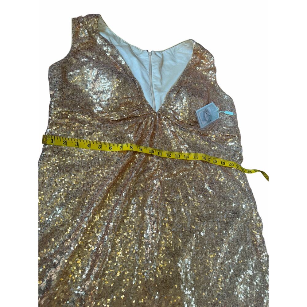 NWT Gold Sequined Renz Amelia Gown - Plus Size - Picture 6 of 16